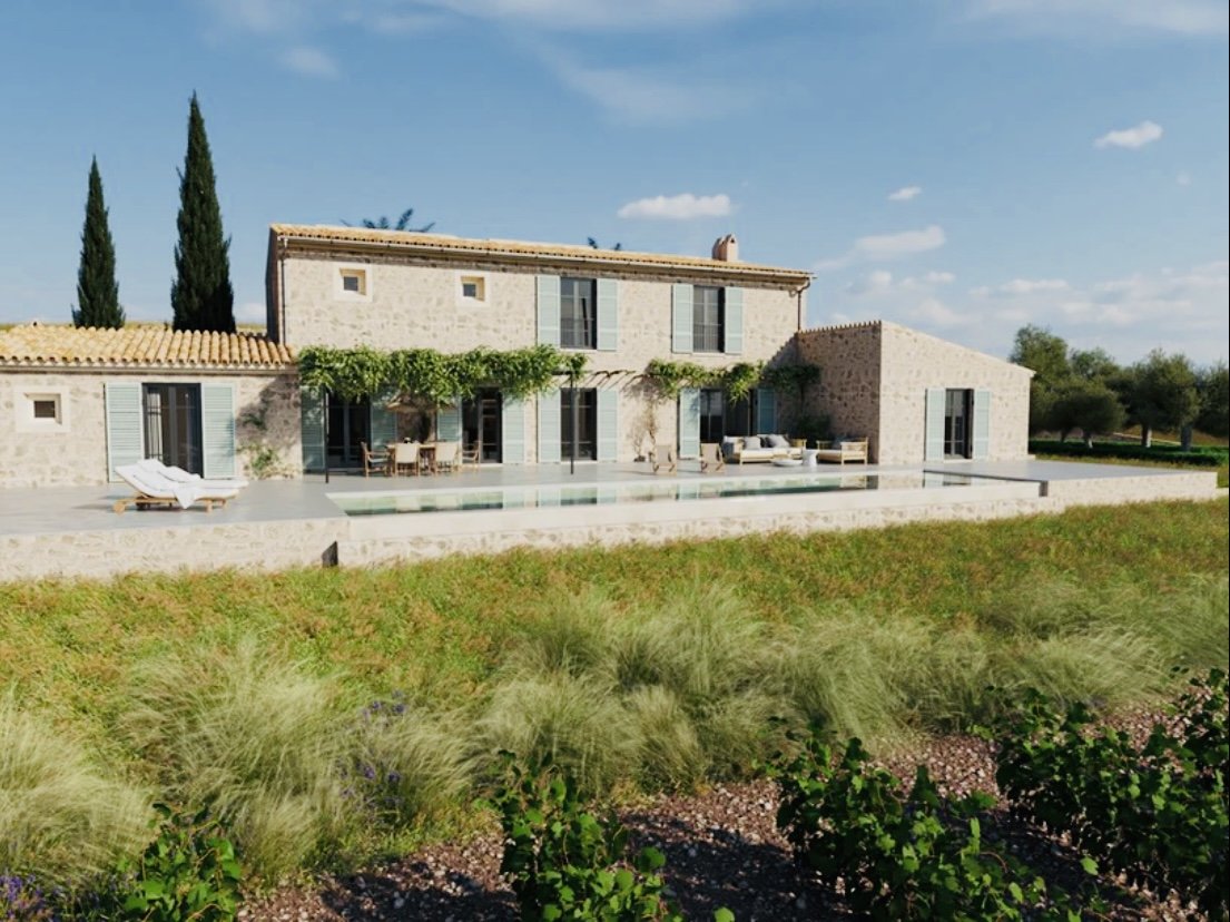 Erstbezug!!! Hochwertiges, autarkes Landhaus mit eigenem Weingut in der Inselmitte von Mallorca