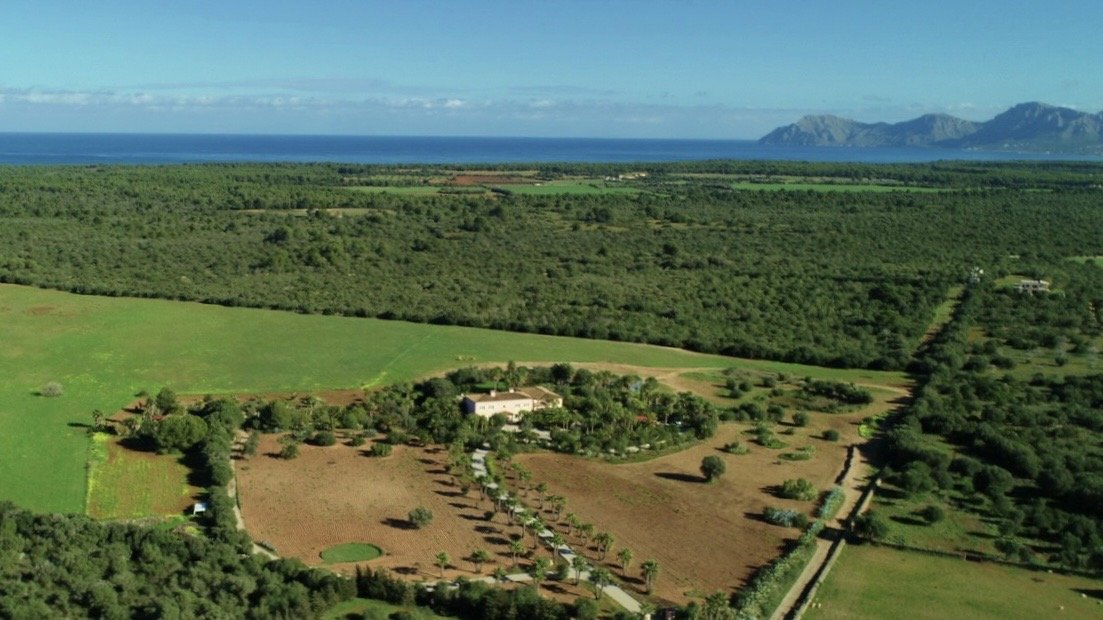 TRAUMVILLA in Santa Margalida – ländlich Anwesen mit 360 Grad Panorama Meer – und Bergblick