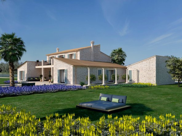 Neubauprojekt-Topmoderne Landfinca als Solar-Autark-Haus in der Nähe von Llucmajor