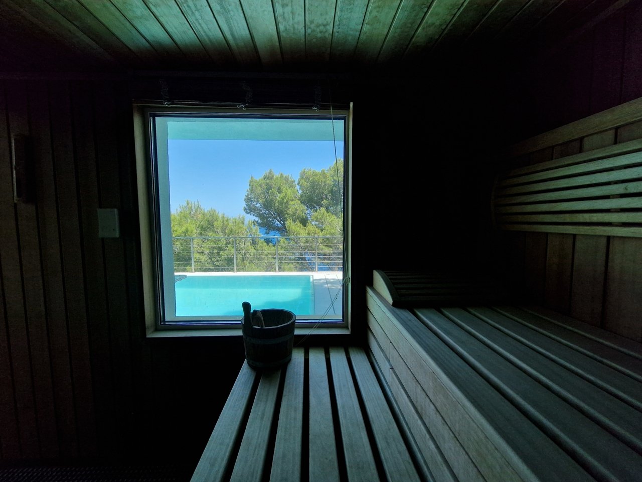 Blick aus der Sauna Blick aus der Sauna